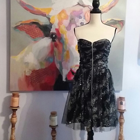 Blondie Nites Dresses & Skirts - Blondie Nights Prom Dress Glitter Black Party Dress